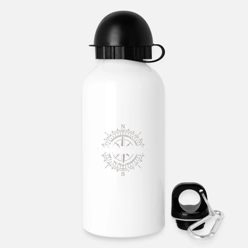 Abenteuer - Trinkflasche mit Deckel 500 ml - Weiß