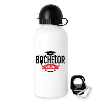 Bachelor 2026 Abschluss Promotion Sponsion - Trinkflasche mit Deckel 500 ml - Weiß - Rechts