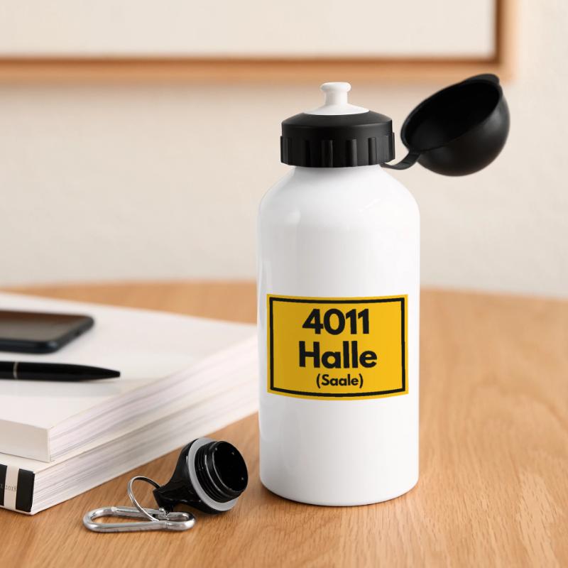 OLD POSTCODE POSTCODE RETRO 4011 HALLE (SAAALE) Drinks Bottle with Lid 500 ml