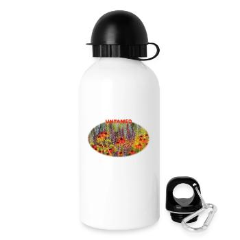 Indompté - Prairie vibrante d’échinacées sauvages - Gourde avec bouchon 500 ml - blanc - Droite