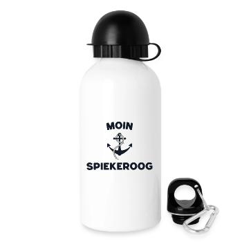 Moin Spiekeroog – Maritime Anchor Design - Drinks Bottle with Lid 500 ml - white - Right