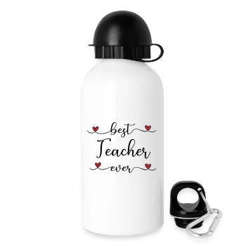 Bester Lehrer - Trinkflasche mit Deckel 500 ml - Weiß - Rechts