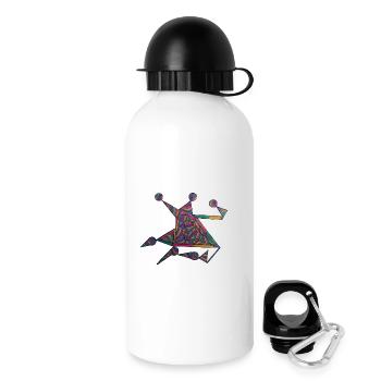 Geometrische Farbspiralen - Martina Eßer - Trinkflasche mit Deckel 500 ml - Weiß - Rechts
