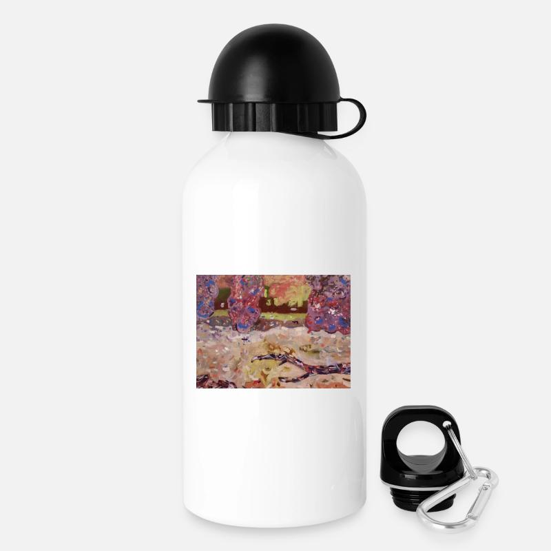 Impressionistischer Park - Trinkflasche mit Deckel 500 ml - Weiß