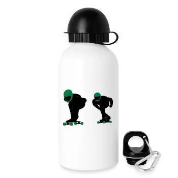 Longboard - Trinkflasche mit Deckel 500 ml - Weiß - Rechts