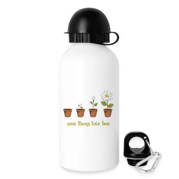 Zeit - Trinkflasche mit Deckel 500 ml - Weiß - Rechts