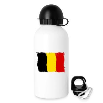 Belgique Drapeau Belge Drapeau Cadeau - Gourde avec bouchon 500 ml - blanc - Droite