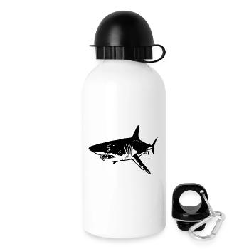 The predatory black shark - Drinks Bottle with Lid 500 ml - white - Right