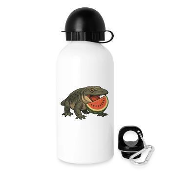 Amphibien primitif évolution dessin animé melon - Gourde avec bouchon 500 ml - blanc - Droite
