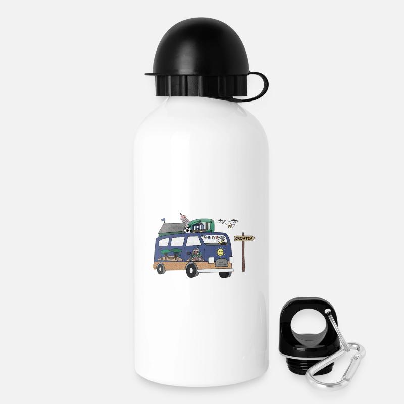 Camping Paradise Camper Croatia - Drinks Bottle with Lid 500 ml - white