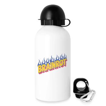 Brainrot - Lustige Memes - Trinkflasche mit Deckel 500 ml - Weiß - Rechts