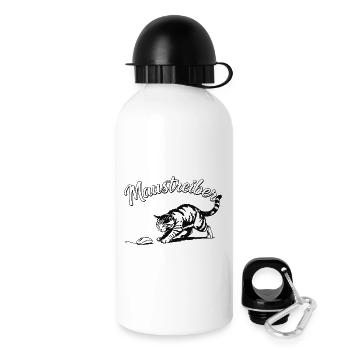 Maustreiber Katze, Für Nerds, Geeks & Katzenfans - Trinkflasche mit Deckel 500 ml - Weiß - Rechts