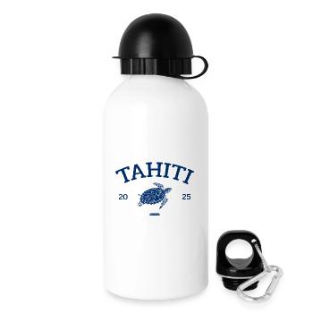 Tahiti - Tortue - Polynésie française - Schildkröte - Gourde avec bouchon 500 ml - blanc - Droite