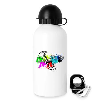 Musik an, Welt aus - Gitarre - Trinkflasche mit Deckel 500 ml - Weiß - Rechts