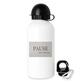 Pause – without explanation - Drinks Bottle with Lid 500 ml - white - Right