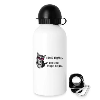 Cool Down – It’s Not That Deep Katzen Meme - Trinkflasche mit Deckel 500 ml - Weiß - Rechts