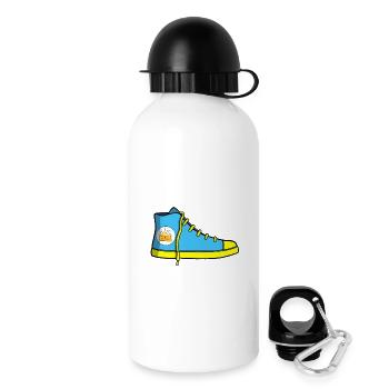 Schuh für Sport - Trinkflasche mit Deckel 500 ml - Weiß - Rechts