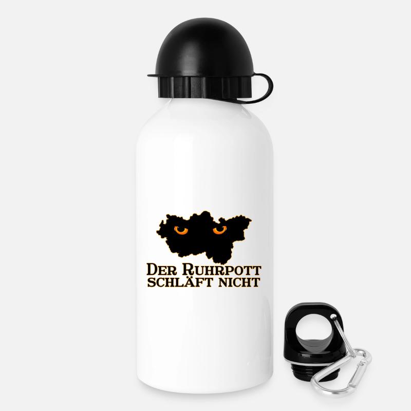 The Ruhrpott does not sleep - Drinks Bottle with Lid 500 ml - white