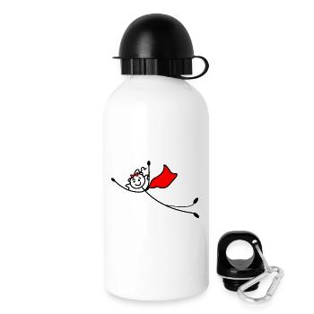 Flying superwoman or with red cape - Drinks Bottle with Lid 500 ml - white - Right