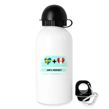Peru & Sweden 100% Perfect / Gift - Drinks Bottle with Lid 500 ml - white - Right