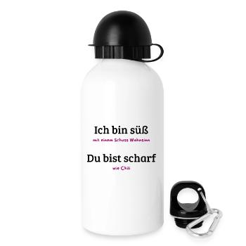 Chili Wahnsinn Motiv - Trinkflasche mit Deckel 500 ml - Weiß - Rechts