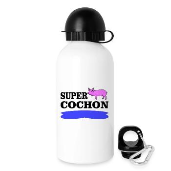 SUPER-PIG - Trinkflasche mit Deckel 500 ml - Weiß - Rechts