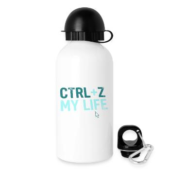 Développeur Sweat à capuche amusant, CTRL+Z My Life, Mug - Gourde avec bouchon 500 ml - blanc - Droite
