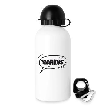 Markus Sprechblase Cartoonname - Trinkflasche mit Deckel 500 ml - Weiß - Rechts