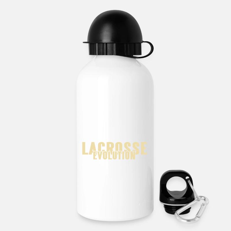 Lacrosse Evolution Funny Sports Humor Parody - Drinks Bottle with Lid 500 ml - white