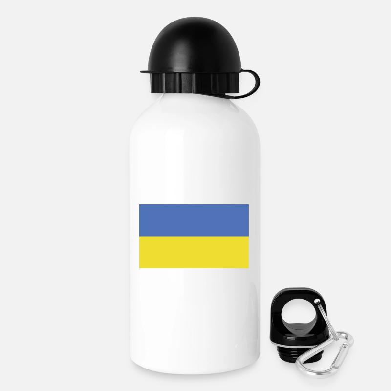 Ukraine Flag Flag - Drinks Bottle with Lid 500 ml - white