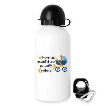 Dad dreamed of a new car - Drinks Bottle with Lid 500 ml - white - Right