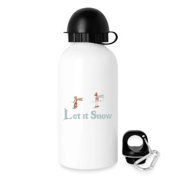 Illustration de l’hiver Laisse neiger - Gourde avec bouchon 500 ml - blanc - Droite