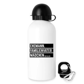 Ehemann Familienvater Mädchen Für Alles, Balken B - Trinkflasche mit Deckel 500 ml - Weiß - Rechts