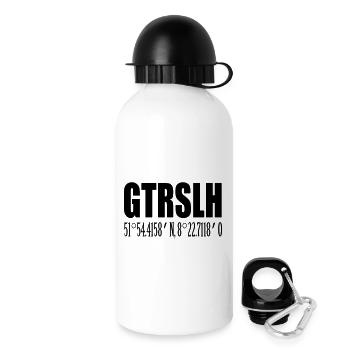 Gütersloh mit Koordinaten - Trinkflasche mit Deckel 500 ml - Weiß - Rechts