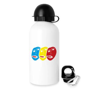 Ecce Homo fait face à la langue Moquerie sarcastique - Gourde avec bouchon 500 ml - blanc - Droite