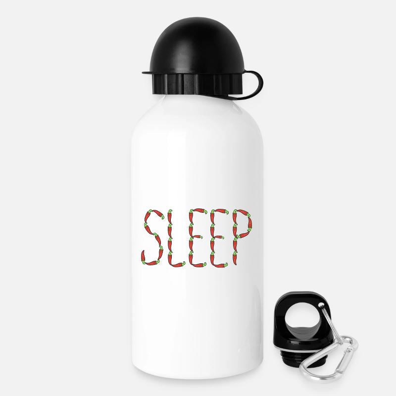 Chili pepper sleep - Drinks Bottle with Lid 500 ml - white