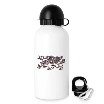 Rostocks Greif in 3D - Trinkflasche mit Deckel 500 ml - Weiß - Rechts