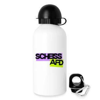 Scheiss AFD - Trinkflasche mit Deckel 500 ml - Weiß - Rechts