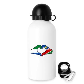Sierra_Leone_Namibia_Flagge_Haende_Herzform_use - Drinks Bottle with Lid 500 ml - white - Right
