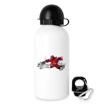 Eishockey Torwart - Trinkflasche mit Deckel 500 ml - Weiß - Rechts