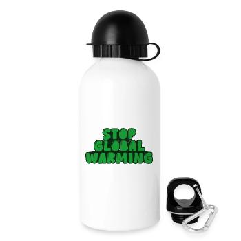 stop global warming - Drinks Bottle with Lid 500 ml - white - Right