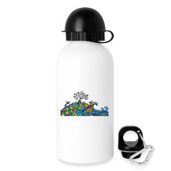 Fantasievolles Farbenspiel Natur Panorama Motiv - Trinkflasche mit Deckel 500 ml - Weiß - Rechts