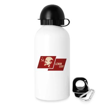 Lenin Lebt Flagge - Trinkflasche mit Deckel 500 ml - Weiß - Rechts