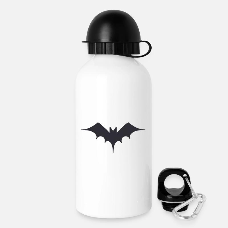 Art de l’Halloween de la chauve-souris - Gourde avec bouchon 500 ml - blanc