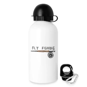 Fly fishing - Trinkflasche mit Deckel 500 ml - Weiß - Rechts