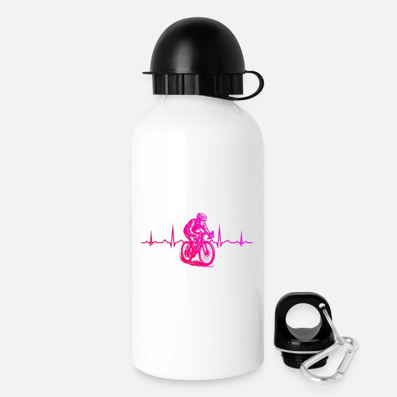 Idée simple de vélo de route pour un vélo de route - Gourde avec bouchon 500 ml - blanc