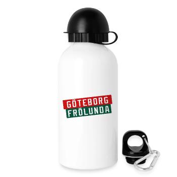 Logo du bloc de couleur Göteborg Frölunda - Gourde avec bouchon 500 ml - blanc - Droite