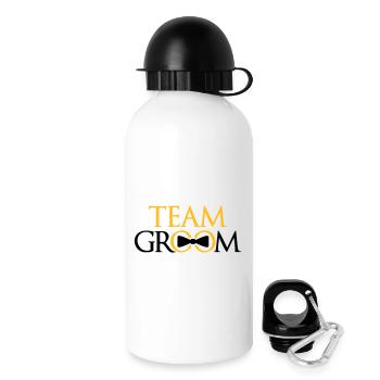 ringe team groom junggesellenabschied bachelor par - Trinkflasche mit Deckel 500 ml - Weiß - Rechts