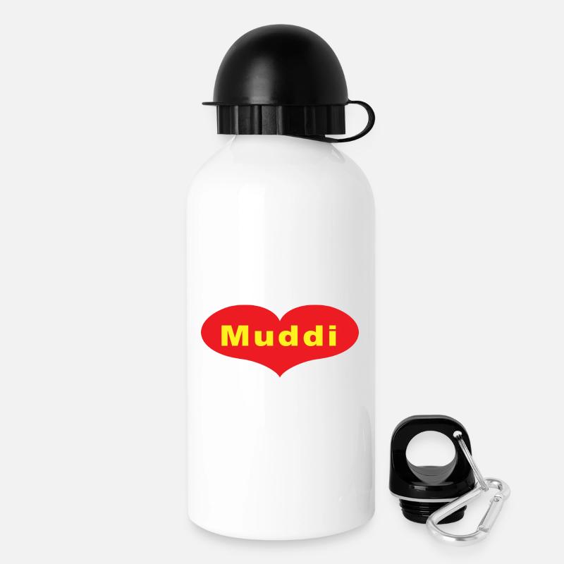 Muddi - Drinks Bottle with Lid 500 ml - white