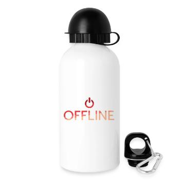 Lettrage hors ligne - bouton rouge OFF - Gourde avec bouchon 500 ml - blanc - Droite